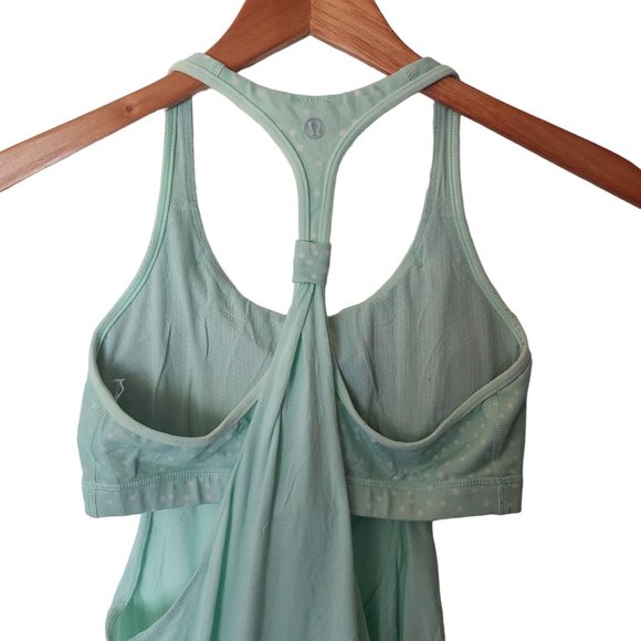 Lululemon Athletica Tank Top Size 6 Built in Bra Practice Freely Yoga Tank Fresh - Picture 10 of 14